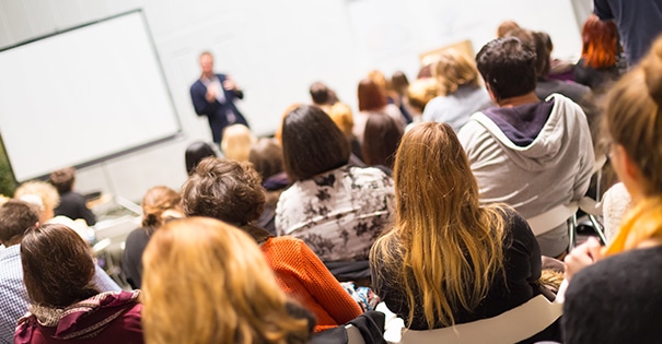 People attending a business meeting