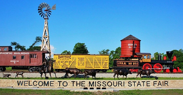 The Train monument at the Missouri State Fairgrounds