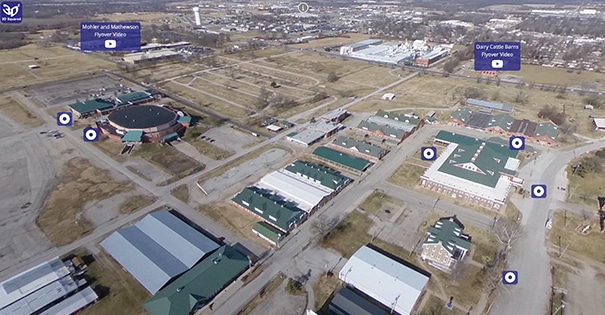 Aerial view of the Fairgrounds